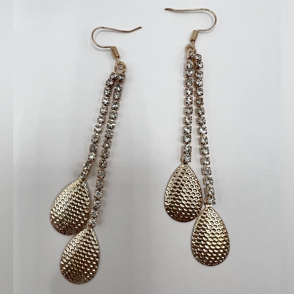 Rhinestone Tassel Earrings